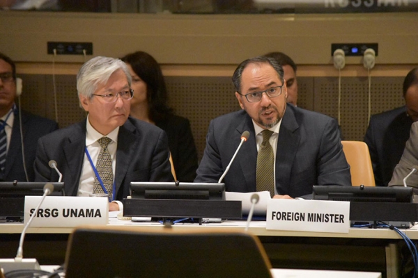 Foreign Minister Rabbani Speaks at the Joint High-Level Briefing on Up-Coming Geneva Conference on Afghanistan